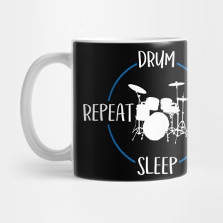 Drum Eat Sleep Repeat Gift For Drummers & Percussionists Mug